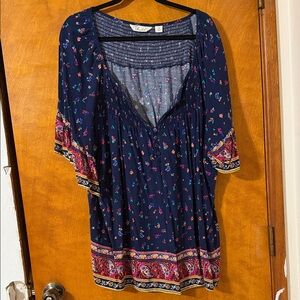 AFF Midnight Blue Floral Tunic